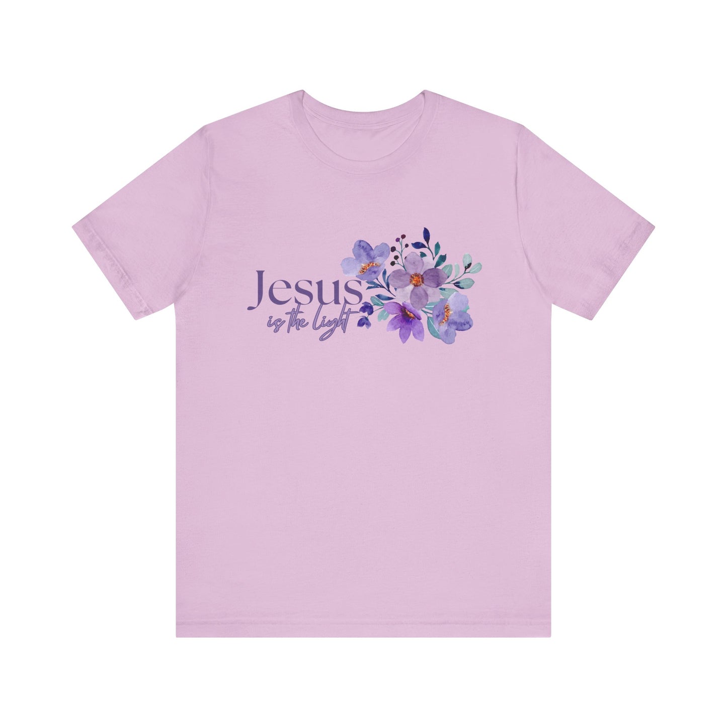 Floral Jesus Inspirational Tee - Unisex Short Sleeve Shirt