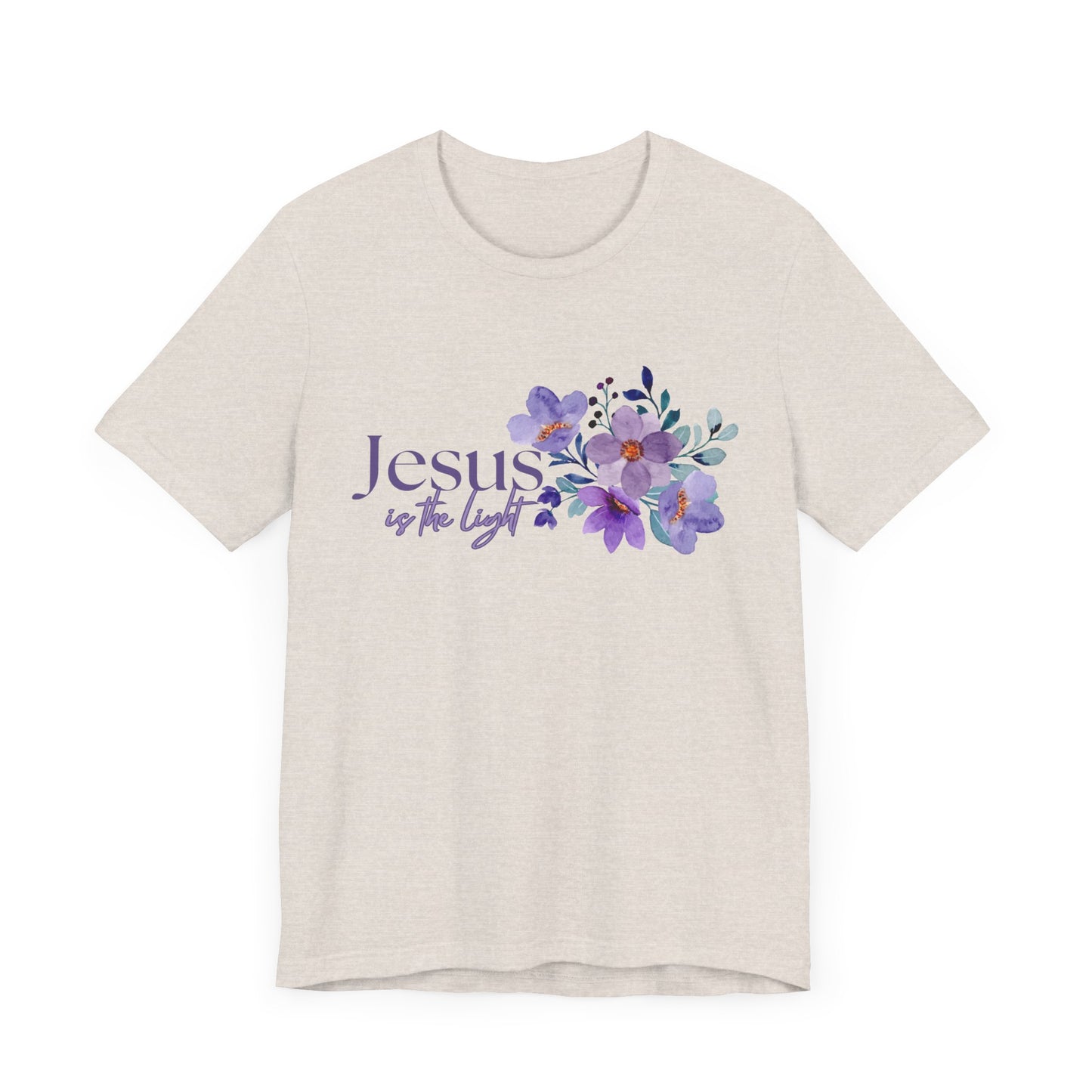 Floral Jesus Inspirational Tee - Unisex Short Sleeve Shirt