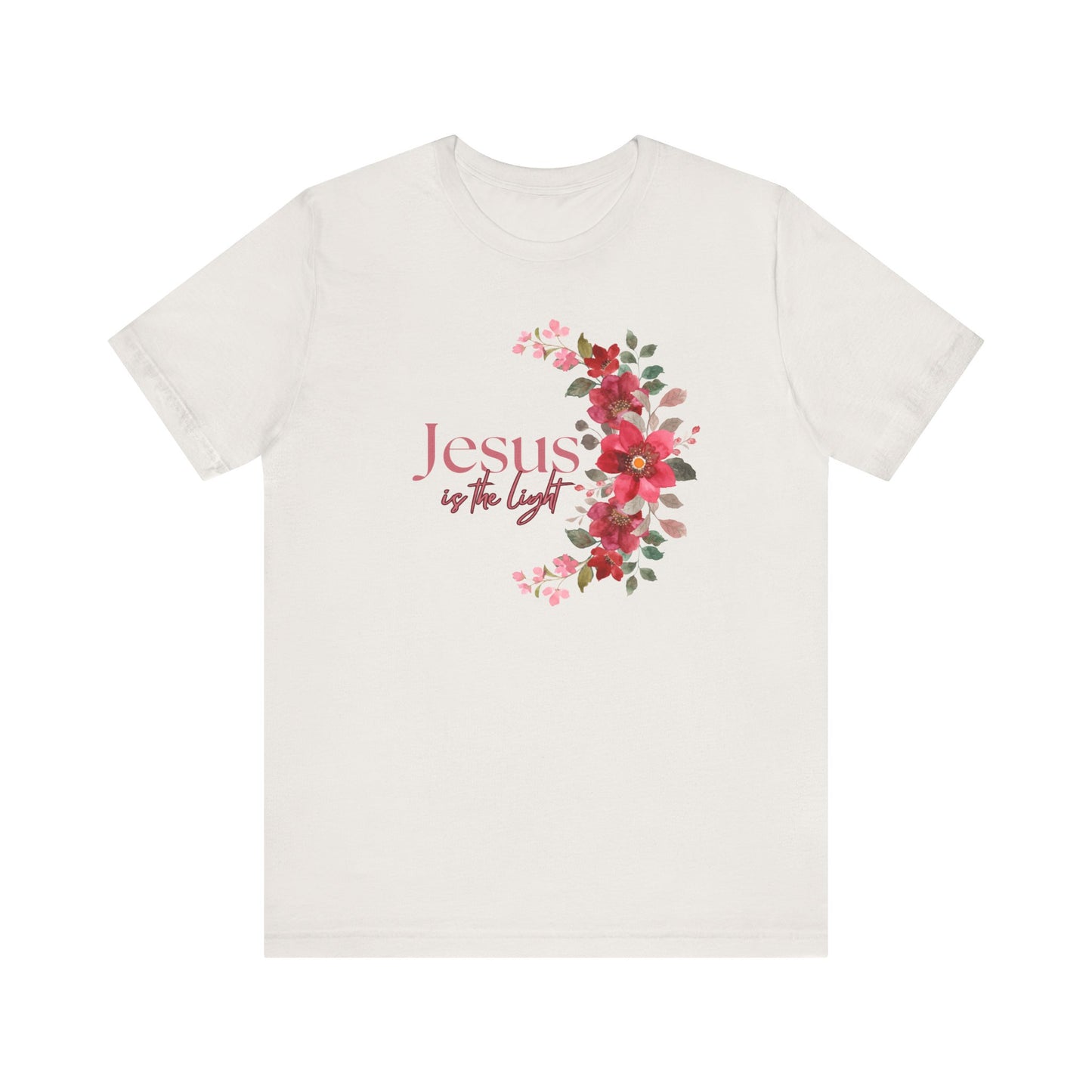 Floral Jesus is the Light Tee - Faith & Inspiration T-Shirt