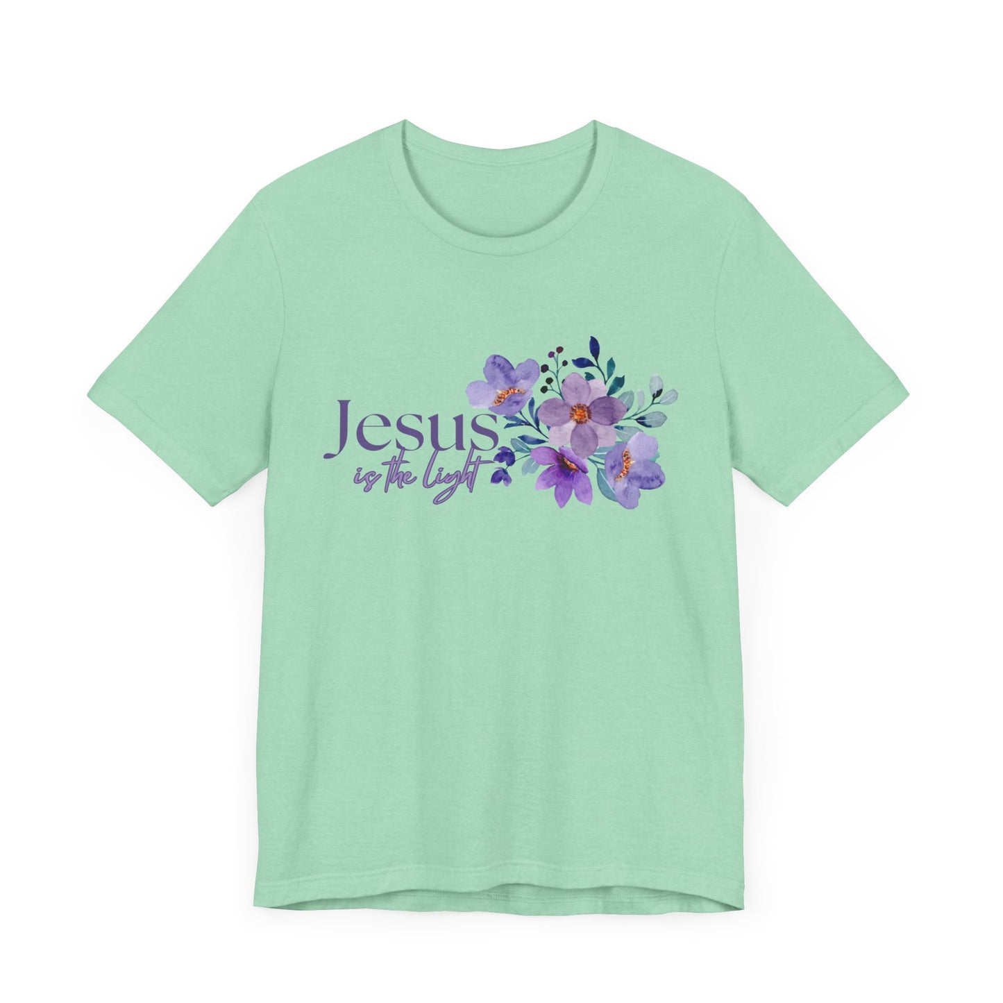 Floral Jesus Inspirational Tee - Unisex Short Sleeve Shirt