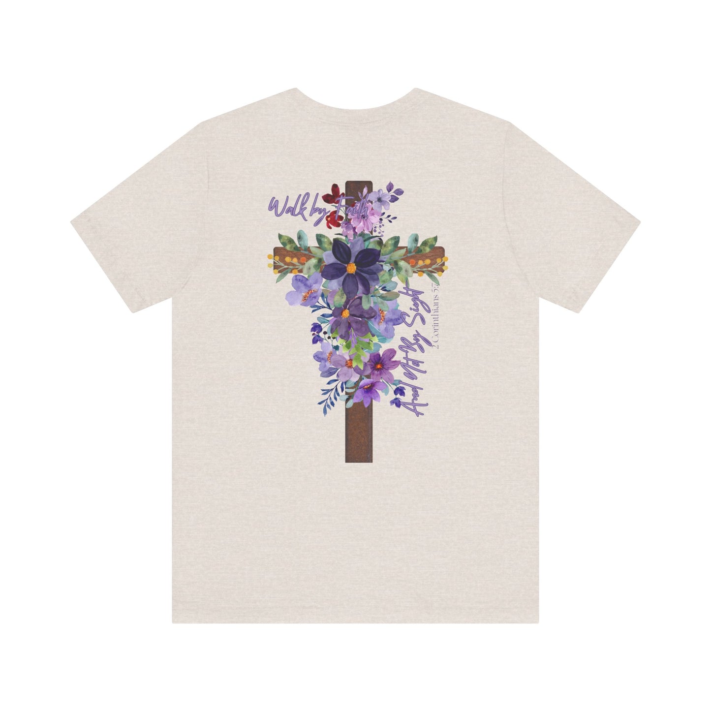 Floral Jesus Inspirational Tee - Unisex Short Sleeve Shirt