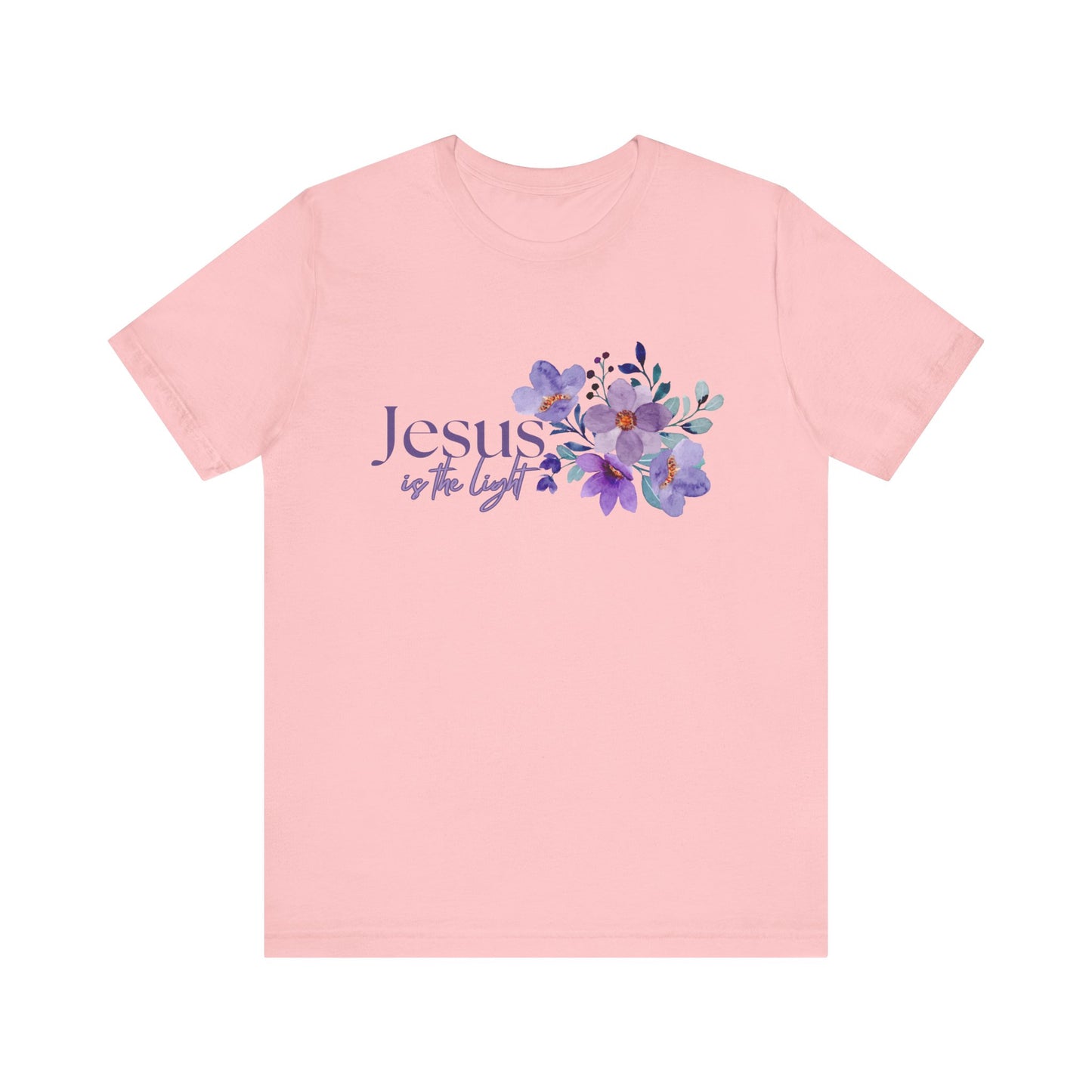 Floral Jesus Inspirational Tee - Unisex Short Sleeve Shirt