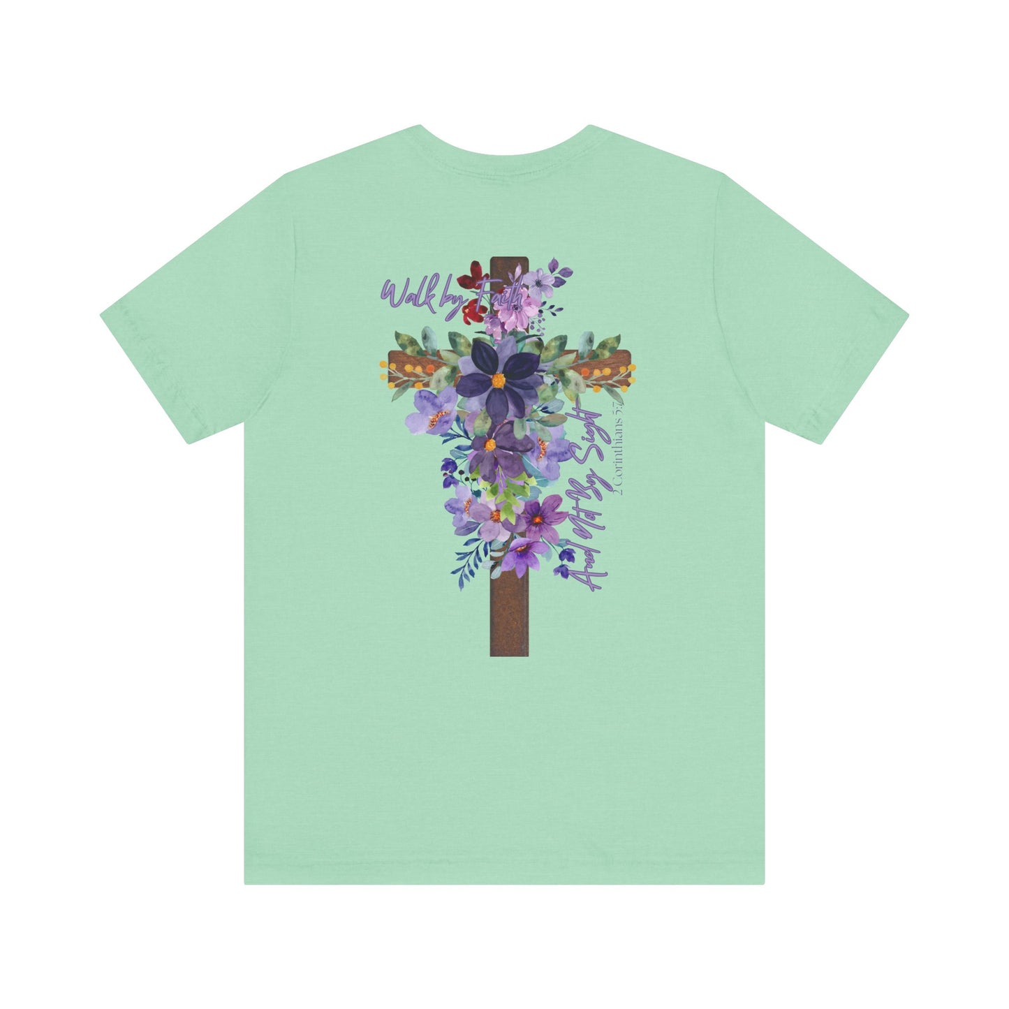 Floral Jesus Inspirational Tee - Unisex Short Sleeve Shirt