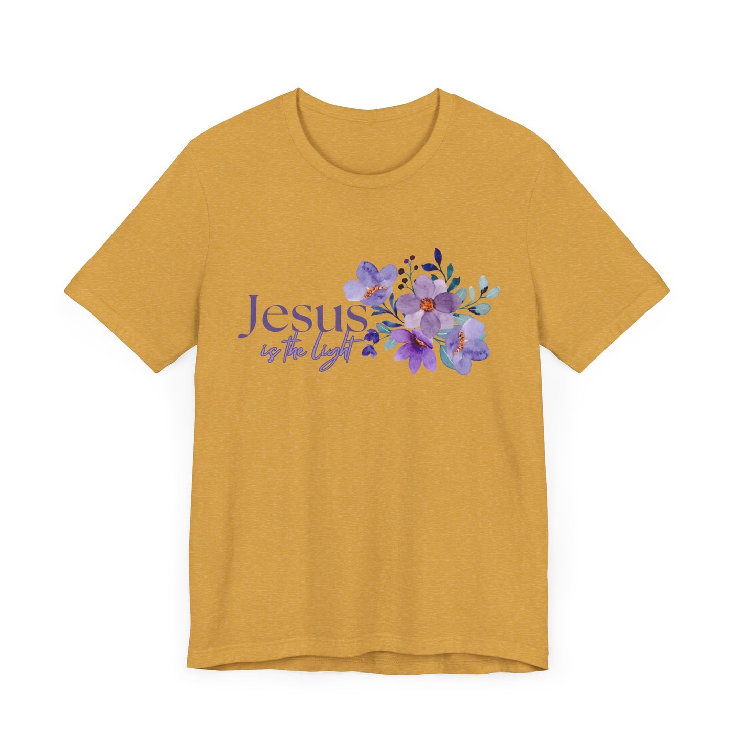 Floral Jesus Inspirational Tee - Unisex Short Sleeve Shirt
