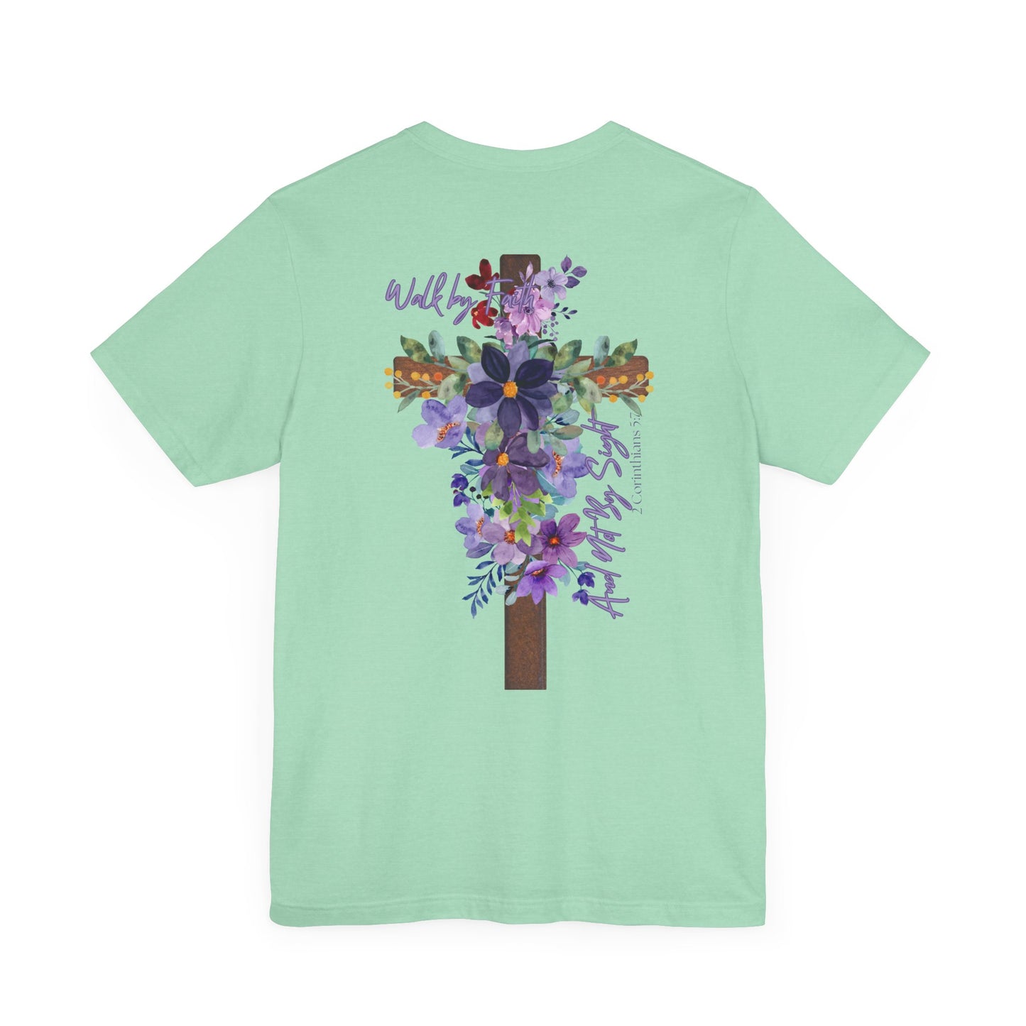 Floral Jesus Inspirational Tee - Unisex Short Sleeve Shirt