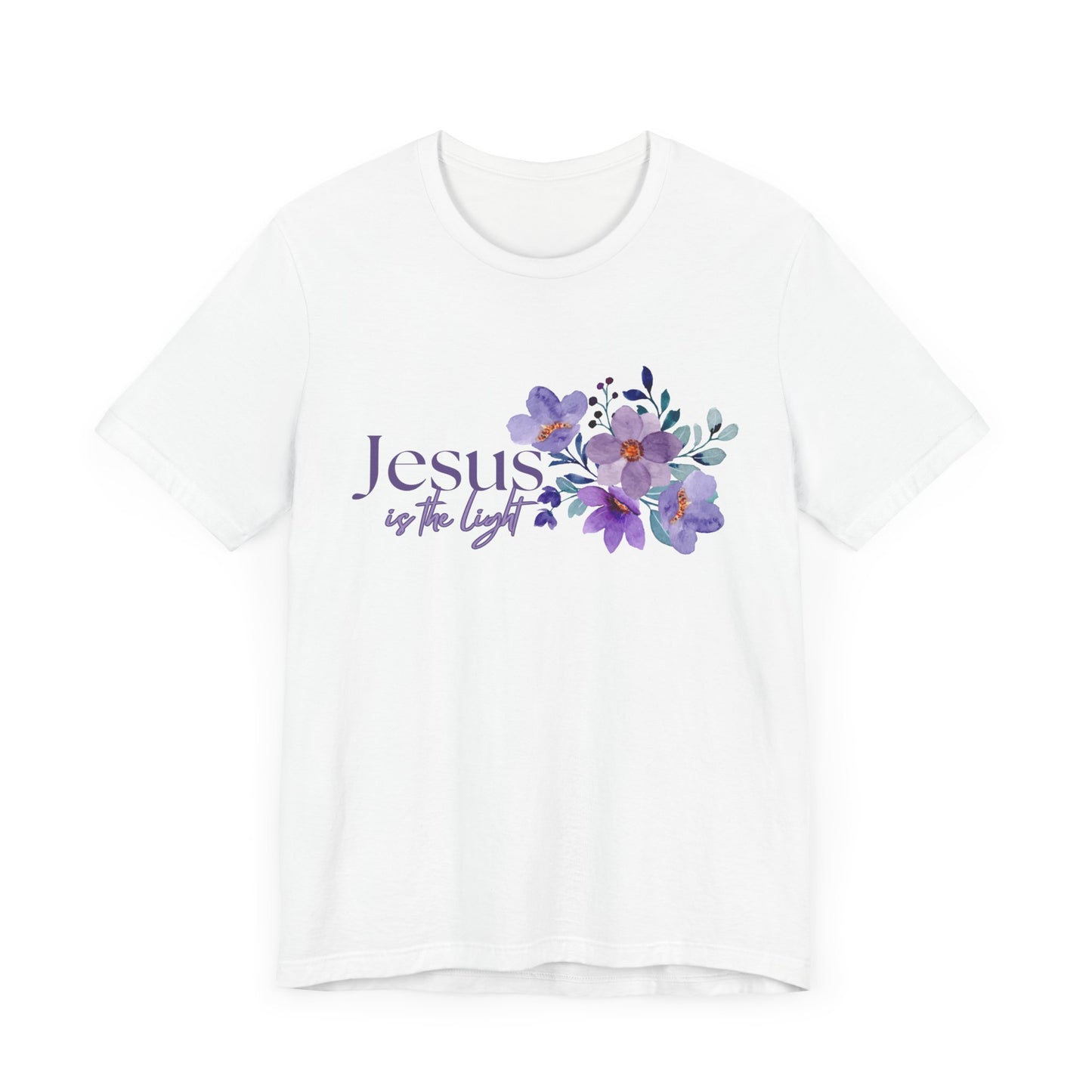 Floral Jesus Inspirational Tee - Unisex Short Sleeve Shirt