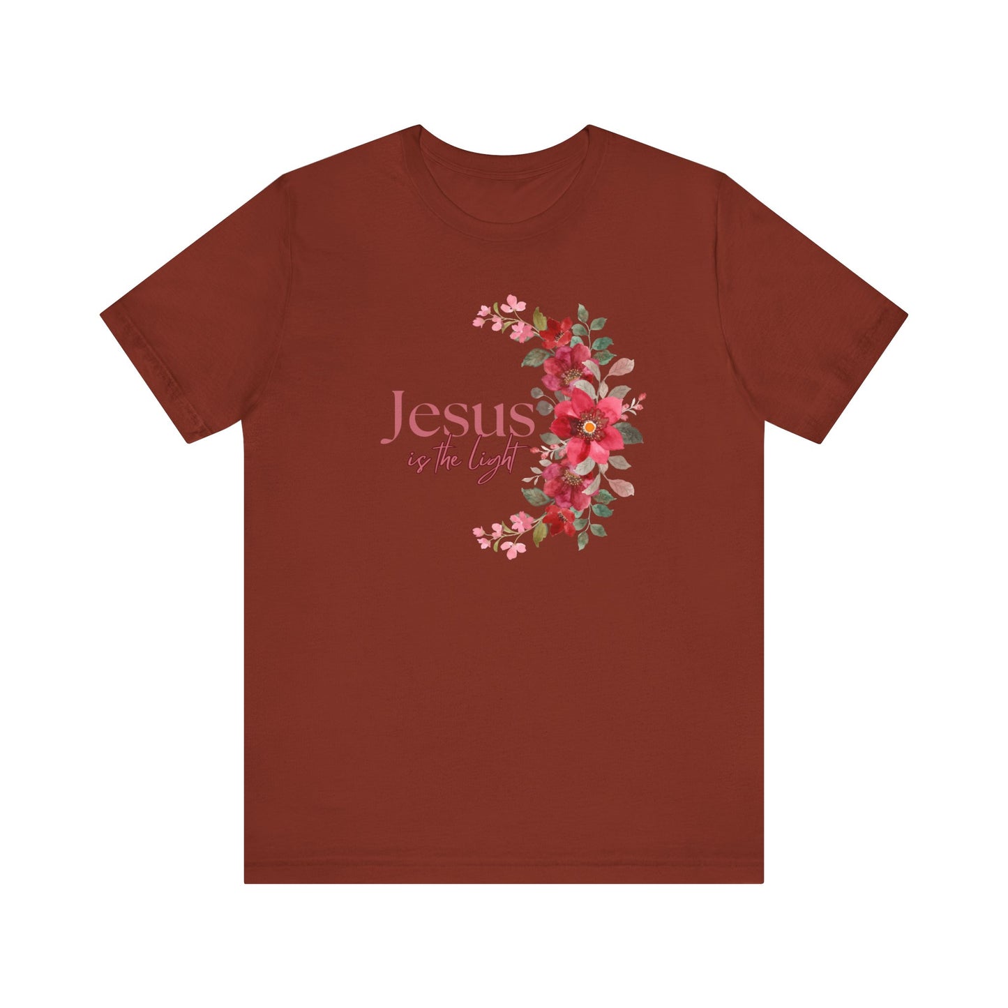 Floral Jesus is the Light Tee - Faith & Inspiration T-Shirt