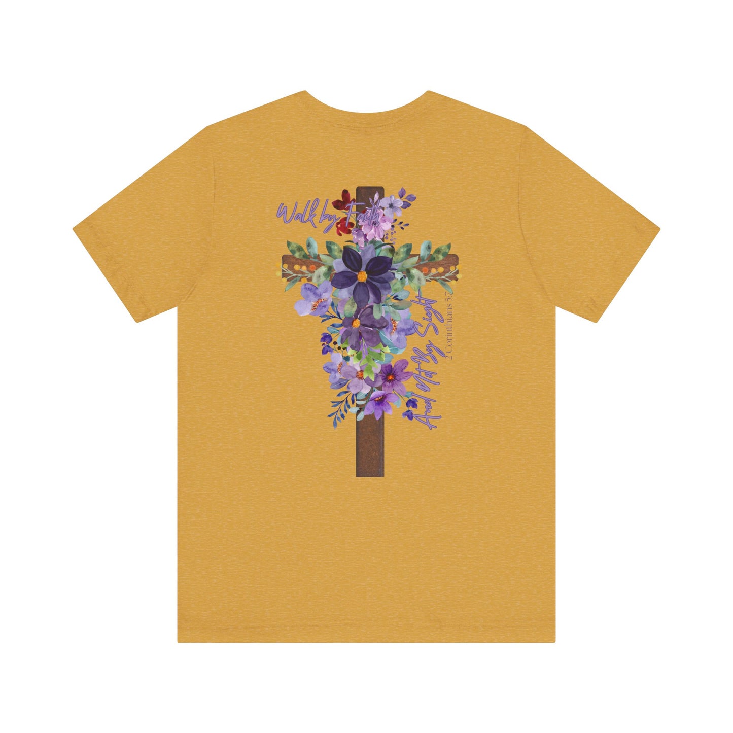 Floral Jesus Inspirational Tee - Unisex Short Sleeve Shirt
