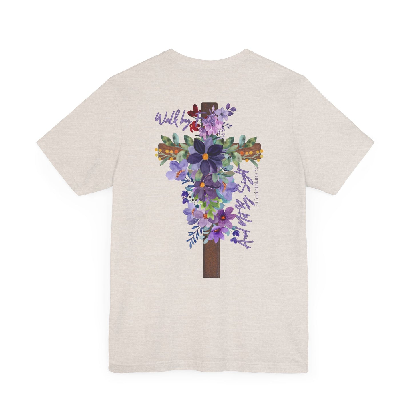 Floral Jesus Inspirational Tee - Unisex Short Sleeve Shirt