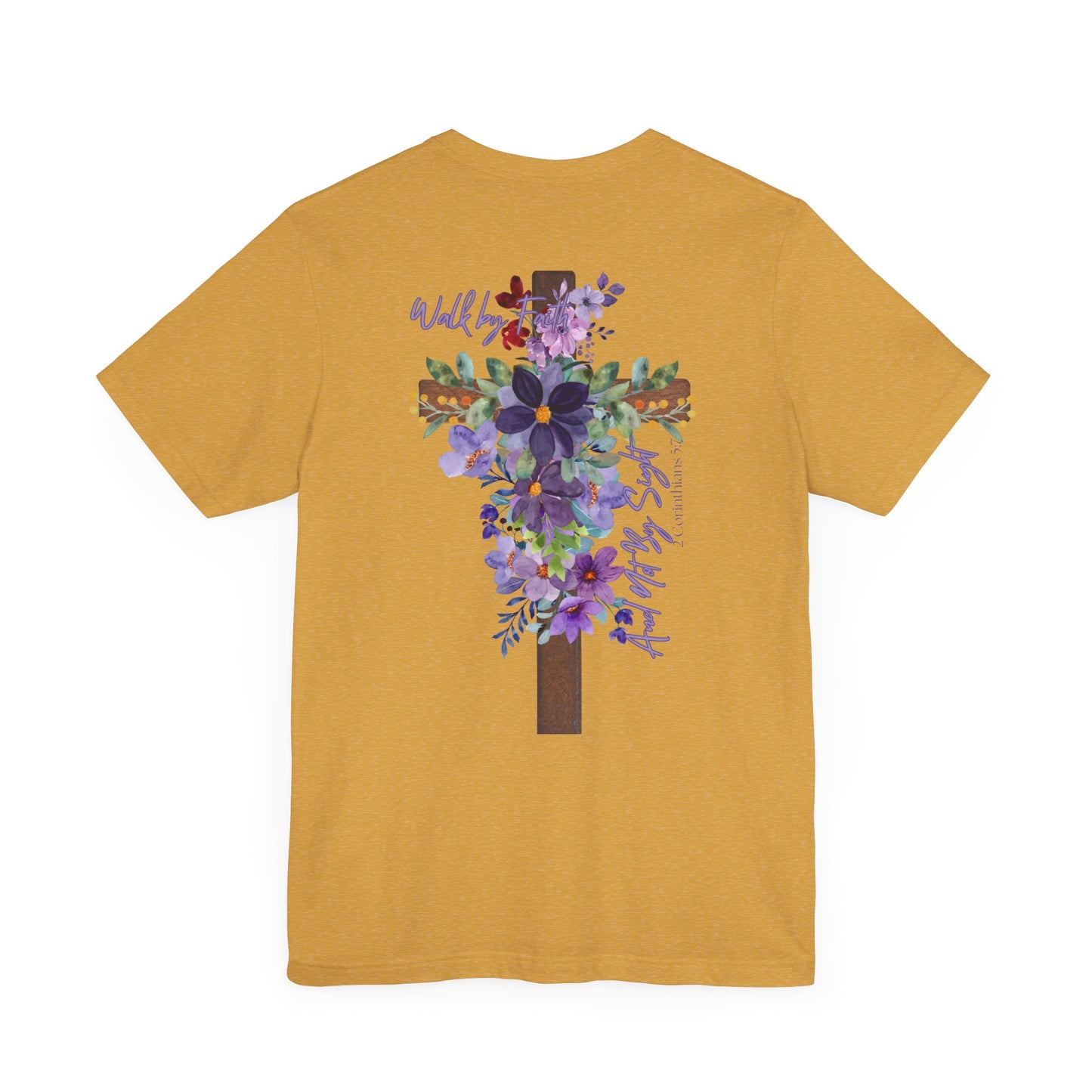 Floral Jesus Inspirational Tee - Unisex Short Sleeve Shirt