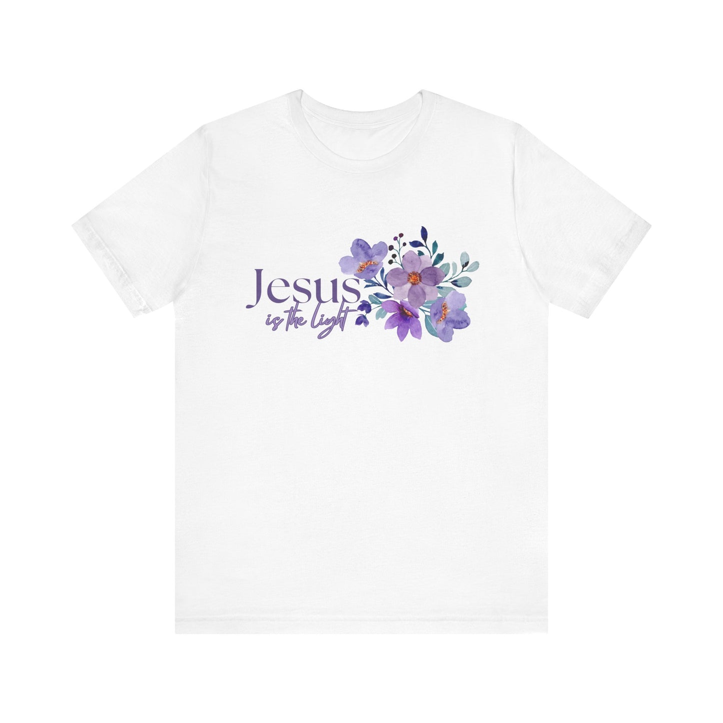 Floral Jesus Inspirational Tee - Unisex Short Sleeve Shirt
