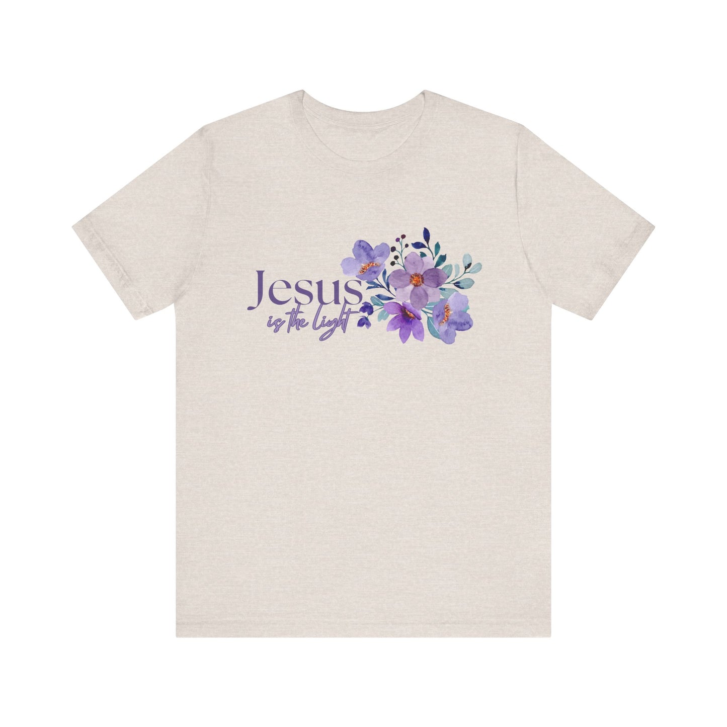 Floral Jesus Inspirational Tee - Unisex Short Sleeve Shirt