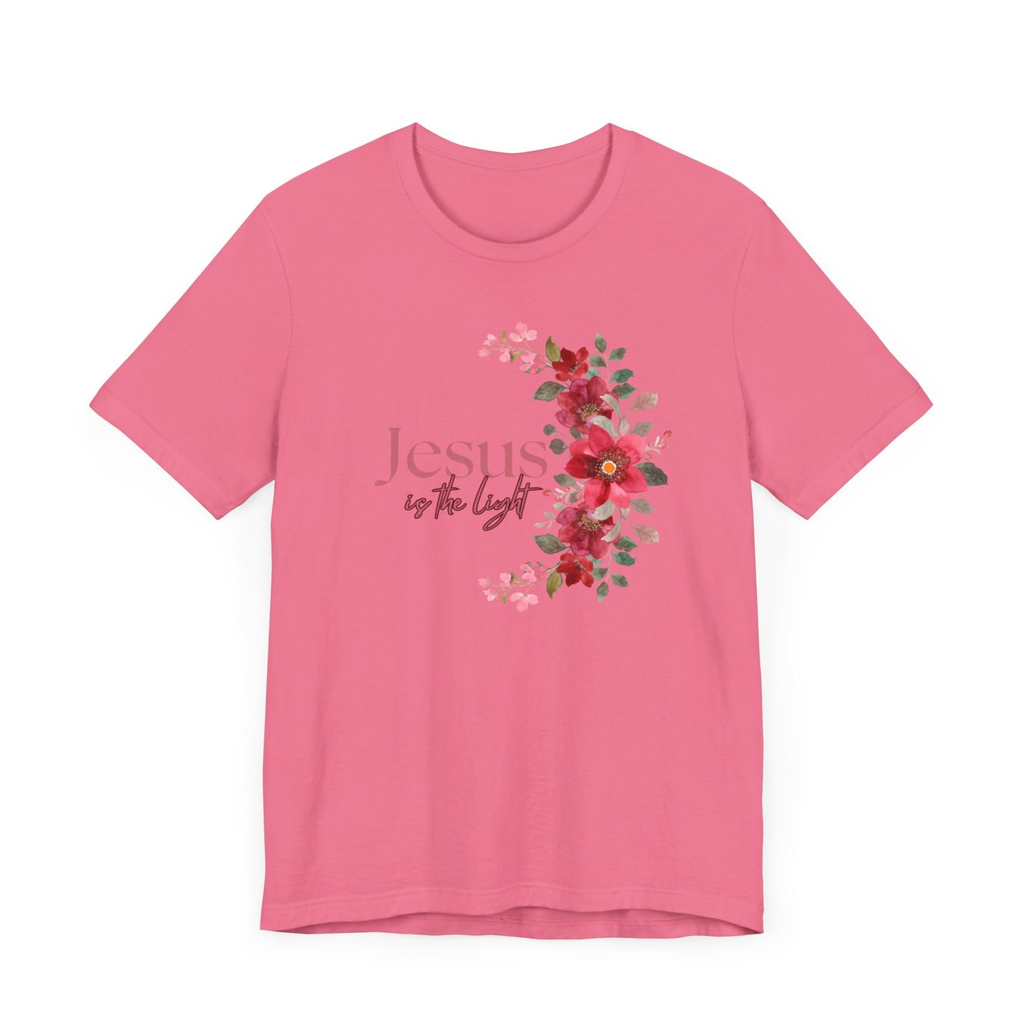 Floral Jesus is the Light Tee - Faith & Inspiration T-Shirt