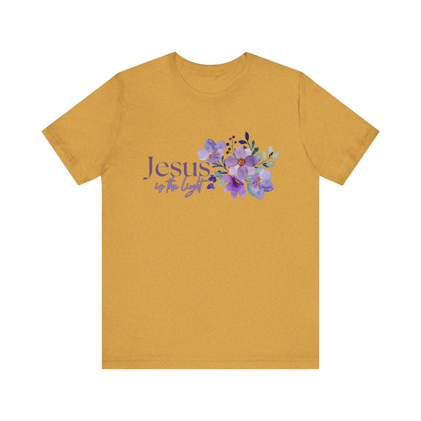 Floral Jesus Inspirational Tee - Unisex Short Sleeve Shirt