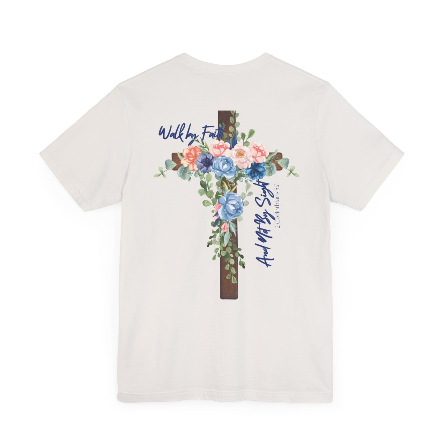 Inspirational Floral Cross Tee - Jesus is the Light