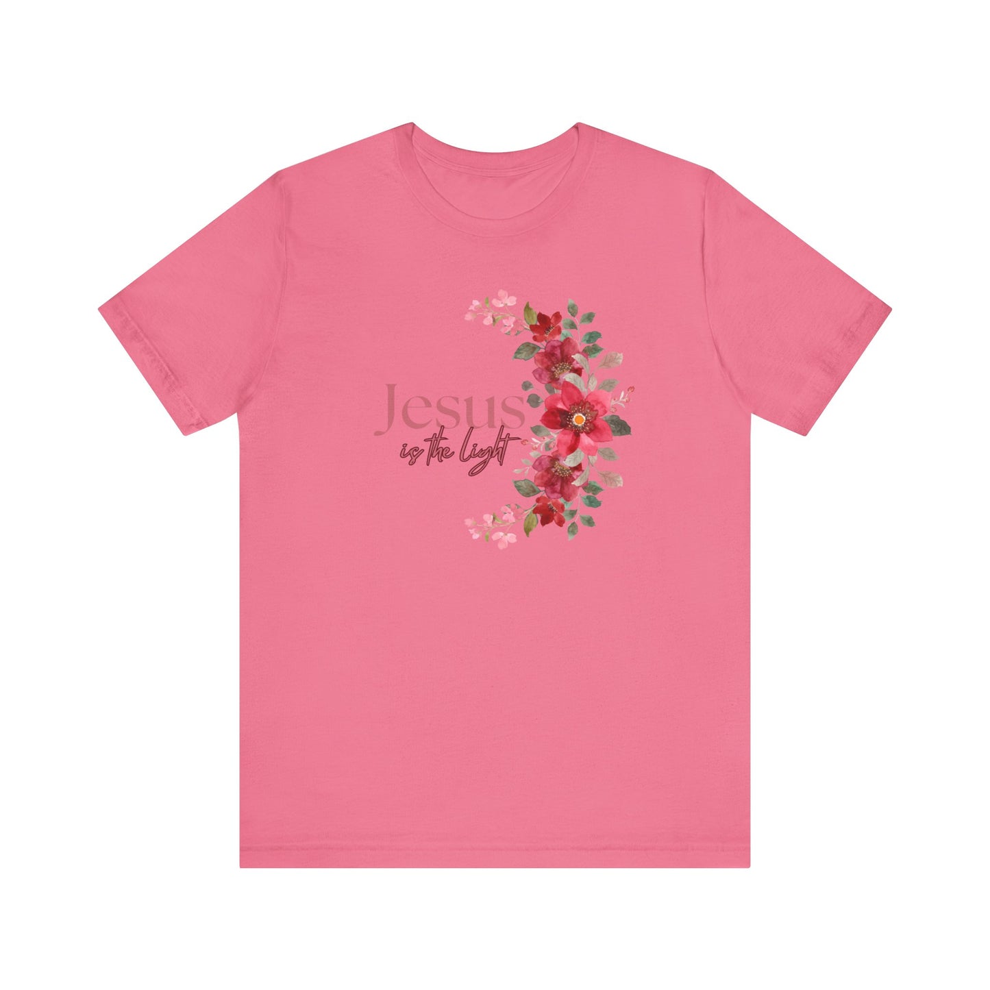 Floral Jesus is the Light Tee - Faith & Inspiration T-Shirt