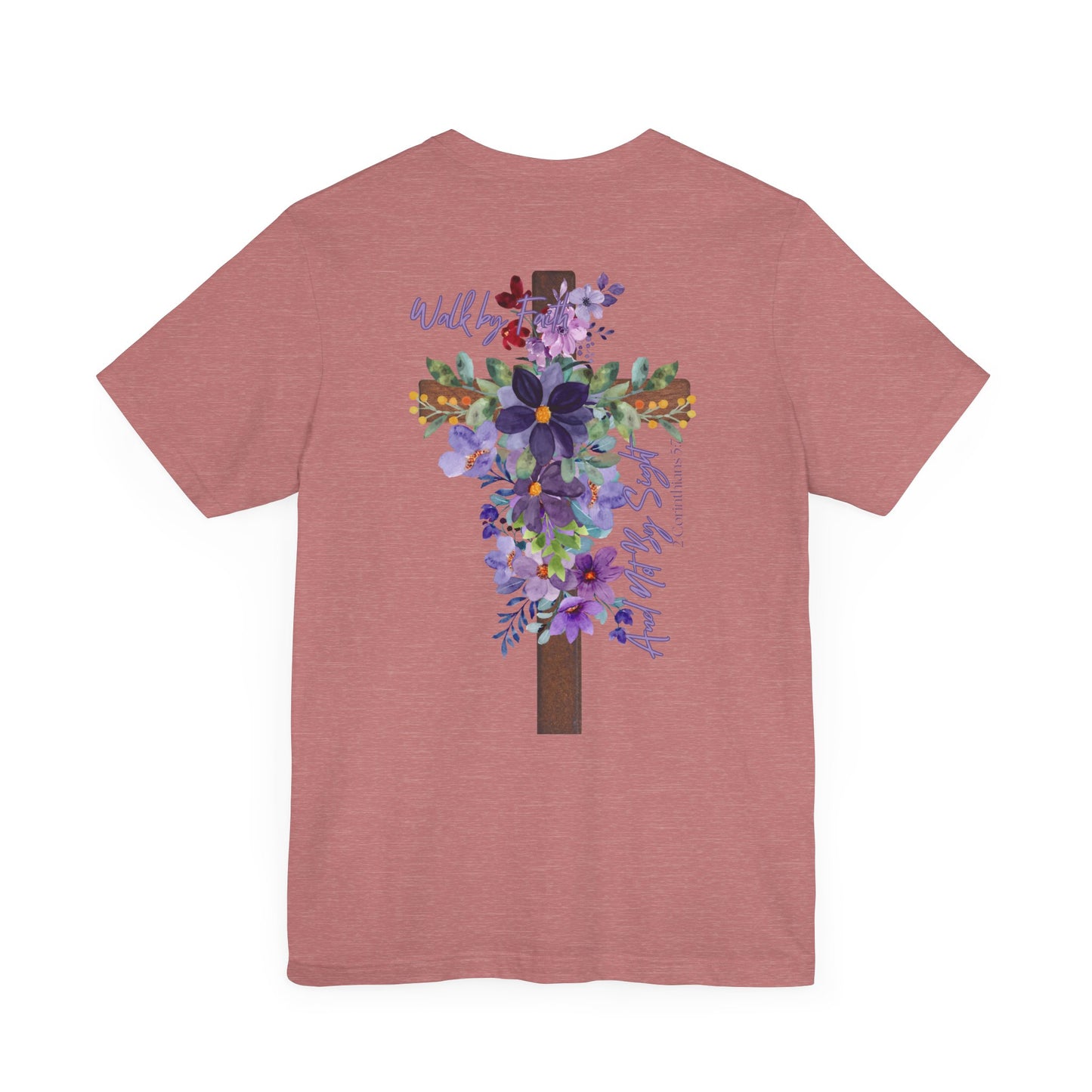 Floral Jesus Inspirational Tee - Unisex Short Sleeve Shirt
