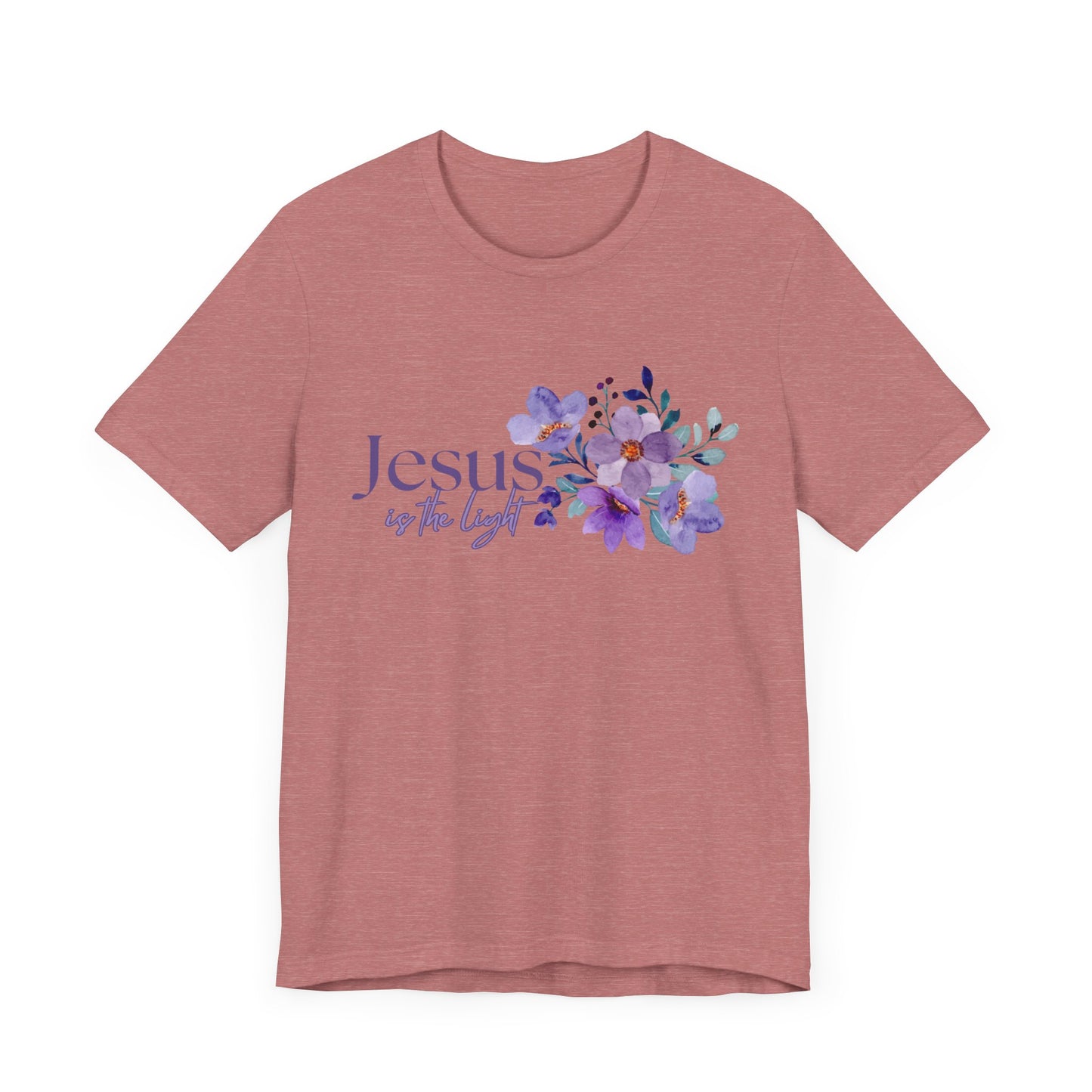 Floral Jesus Inspirational Tee - Unisex Short Sleeve Shirt