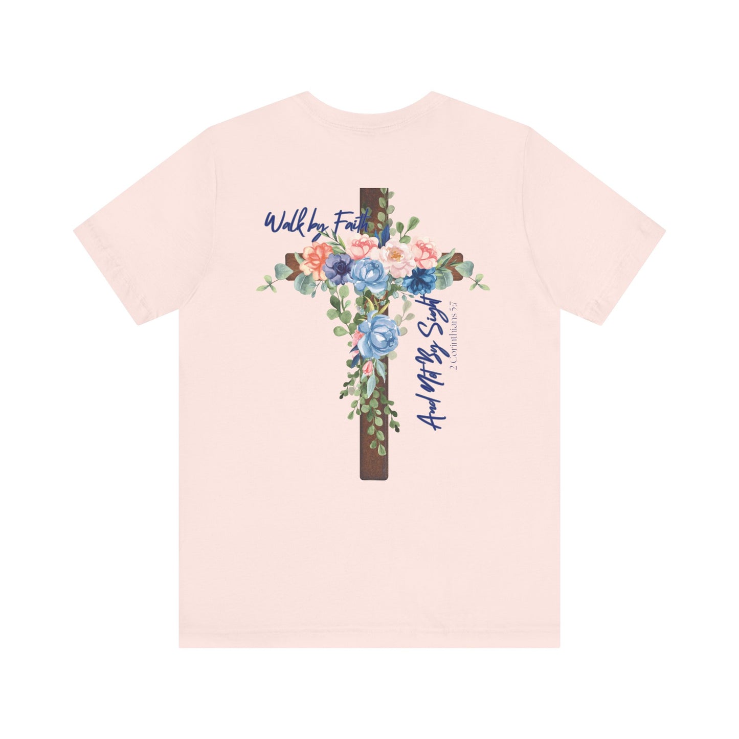 Inspirational Floral Cross Tee - Jesus is the Light