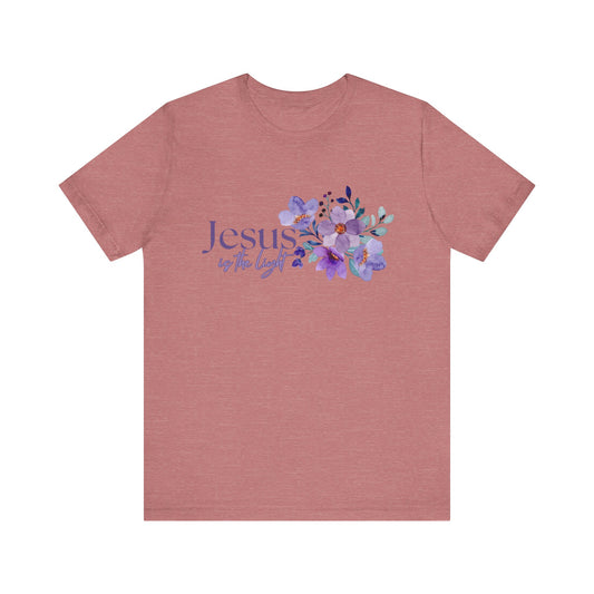 Floral Jesus Inspirational Tee - Unisex Short Sleeve Shirt