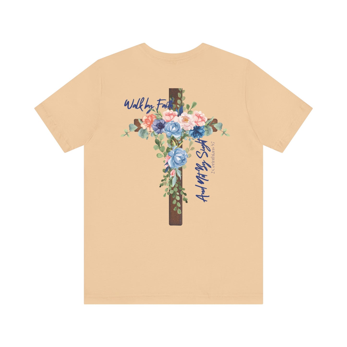 Inspirational Floral Cross Tee - Jesus is the Light