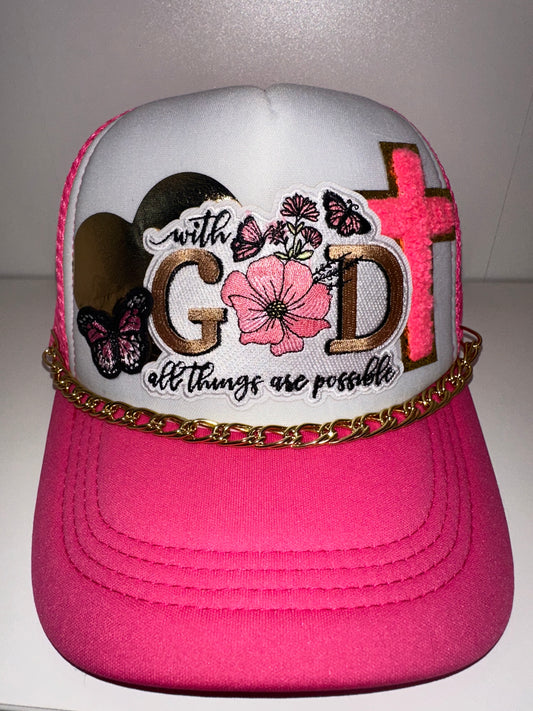 With God All Things Are Possible a Trucker Hat