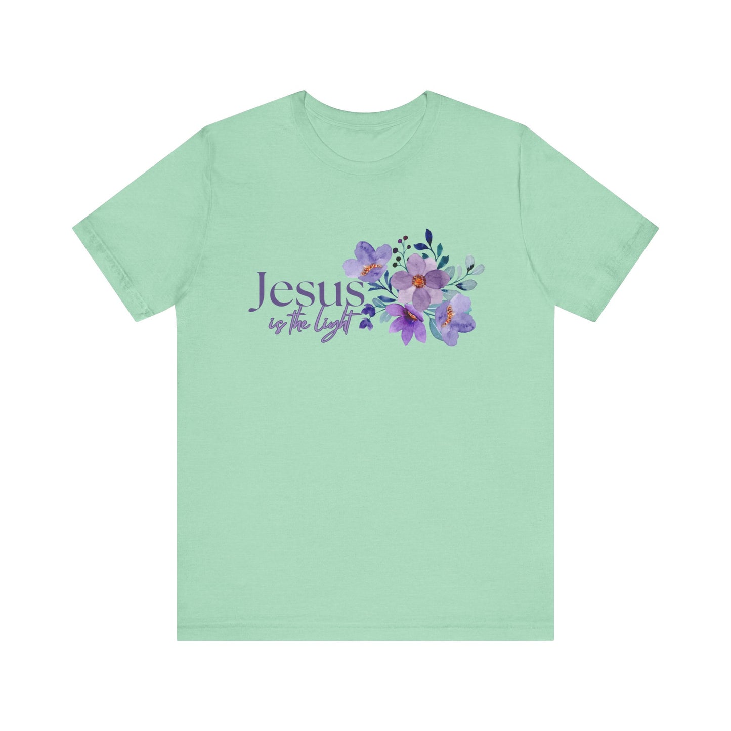 Floral Jesus Inspirational Tee - Unisex Short Sleeve Shirt